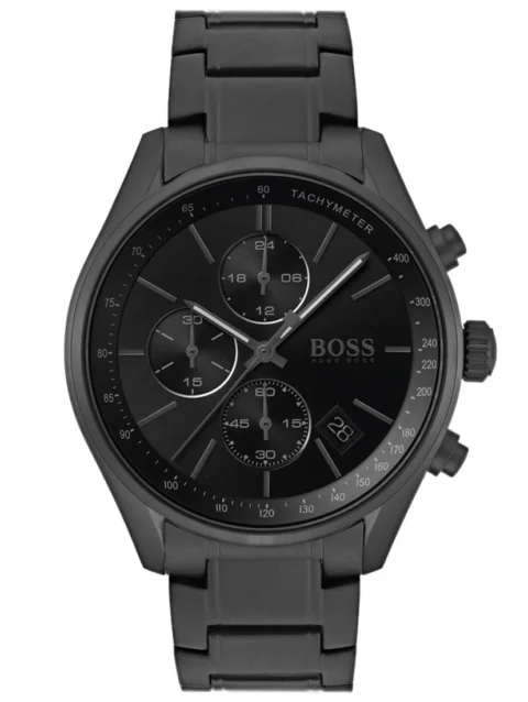 Hugo Boss vyriškas "Grand Prix" juodas laikrodis HB1513676